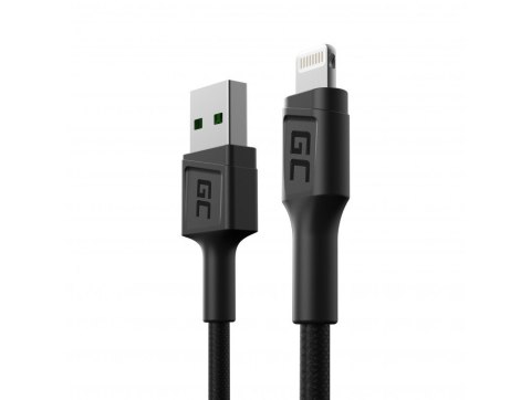 Green Cell GREEN CELL KABEL KABGC24 GC POWERSTREAM USB-A - LIGHTNING 30CM, SZYBKIE ŁADOWANIE