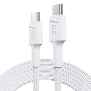 Green Cell GREEN CELL KABEL KABGC29W GC POWERSTREAM USB-C - USB-C 200CM, POWER DELIVERY 60W, ULTRA CHARGE, QC 3.0, BIAŁY