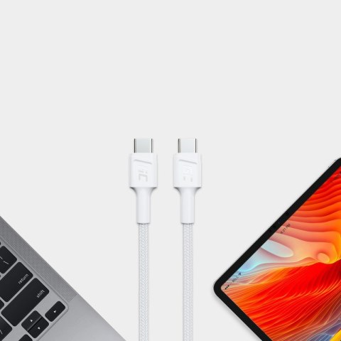 Green Cell GREEN CELL KABEL KABGC29W GC POWERSTREAM USB-C - USB-C 200CM, POWER DELIVERY 60W, ULTRA CHARGE, QC 3.0, BIAŁY