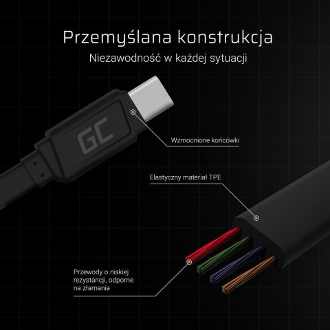 Green Cell GREEN CELL KABEL USB - USB-C 25CM QUICK CHARGE 3.0
