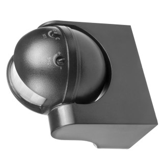 Maclean MACLEAN CZUJNIK RUCHU PIR, PODCZERWIEŃ, IP44, SZARY, ZASIĘG 12M, MAX. OBCIĄŻENIE 800/1200W MCE358 GR