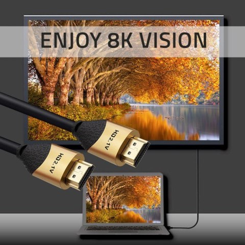 Qoltec QOLTEC KABEL HDMI V2.1 ULTRA HIGH SPEED 8K | 60HZ | 26AWG | GOLD | 5M