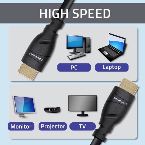 Qoltec QOLTEC KABEL HDMI V2.1 ULTRA HIGH SPEED 8K | 60HZ | 26AWG | GOLD