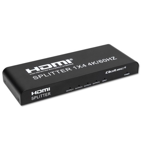 Qoltec QOLTEC ROZDZIELACZ SPLITTER 4XHDMI 4KX2K | 6GB/S | 60HZ