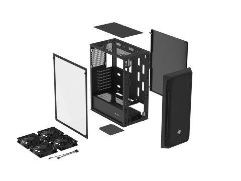 FURY FURY OBUDOWA KOMPUTEROWA FURY SHOBO SH4F MIDI TOWER Z OKNEM CZARNA
