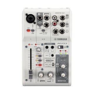 Yamaha Yamaha AG03 MK2 biały - 3-kanałowy mikser do streamingu na żywo z interfejsem audio USB