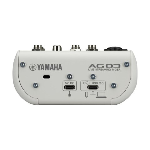 Yamaha Yamaha AG03 MK2 biały - 3-kanałowy mikser do streamingu na żywo z interfejsem audio USB