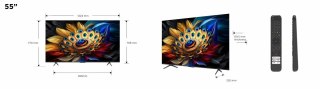 TCL Telewizor TCL 55C655 QLED 55'' 4K Ultra HD Google TV Dolby Atmos DVB-T2 Czarny