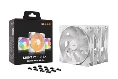 BE QUIET! WENTYLATOR BE QUIET! Light Wings LX 120mm PWM White Triple Pack BE QUIET! WENTYLATOR BE QUIET! Light Wings LX 120mm PWM White Triple Pack