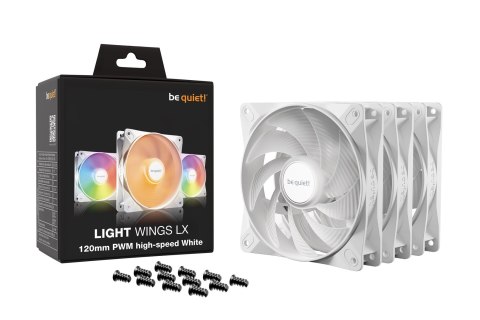 BE QUIET! WENTYLATOR BE QUIET! Light Wings LX 120mm PWM high-speed White Triple Pack BE QUIET! WENTYLATOR BE QUIET! Light Wings LX 120mm PWM high-speed White Triple Pack