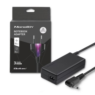Qoltec Zasilacz Qoltec 51510.65W do notebooka Asus (19 V; 3,42 A; 65W; 4 mm x 1.35 mm)