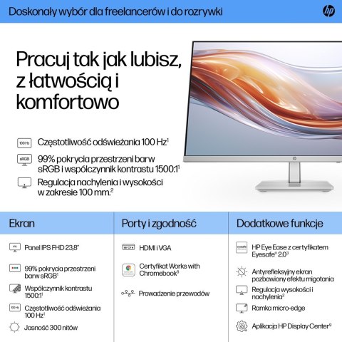 Hewlett-Packard MONITOR HP LED IPS 23,8" 524sh (94C19E9) 100Hz