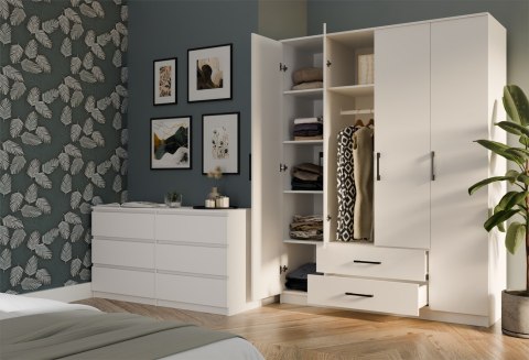 TOP E SHOP SZAFA ROMANA 160X205 BIAŁA BEZ LUSTRA