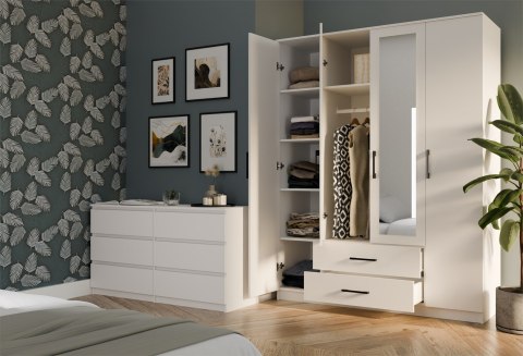 TOP E SHOP SZAFA ROMANA 160X205 BIAŁA Z LUSTREM TOP E SHOP SZAFA ROMANA 160X205 BIAŁA Z LUSTREM