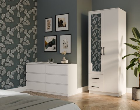 TOP E SHOP SZAFA ROMANA 80X205 BIAŁA Z LUSTREM TOP E SHOP SZAFA ROMANA 80X205 BIAŁA Z LUSTREM