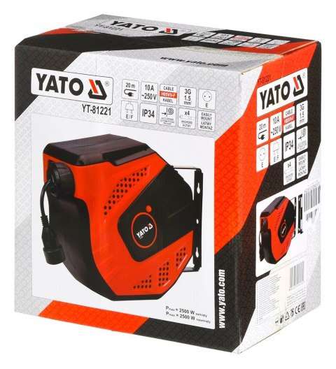 YATO Przedłużacz elek. na zwijaku 20m YT-81221 YATO