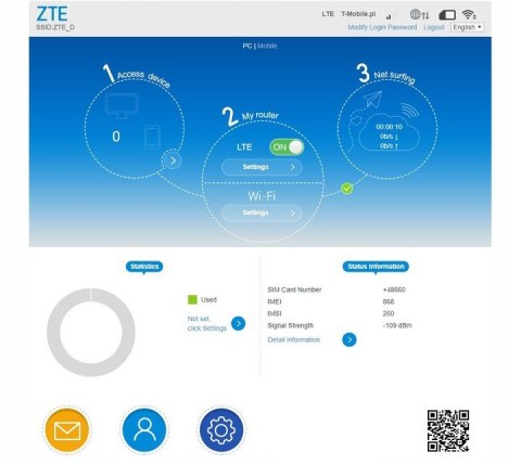 ZTE Poland Modem ZTE LTE MF79U (kolo biały) ZTE Poland Modem ZTE LTE MF79U (kolo biały)