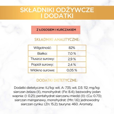 PURINA NESTLE GOURMET GOLD Łosoś i kurczak w sosie mokra karma dla kota - puszka - 85 g