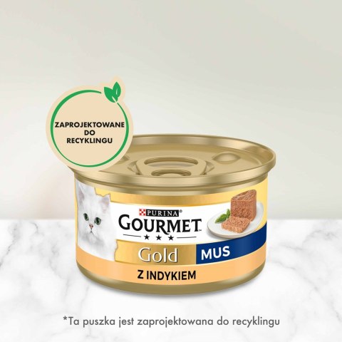 PURINA NESTLE PURINA Gourmet Gold Mus z indykiem - mokra karma dla kota - 85 g
