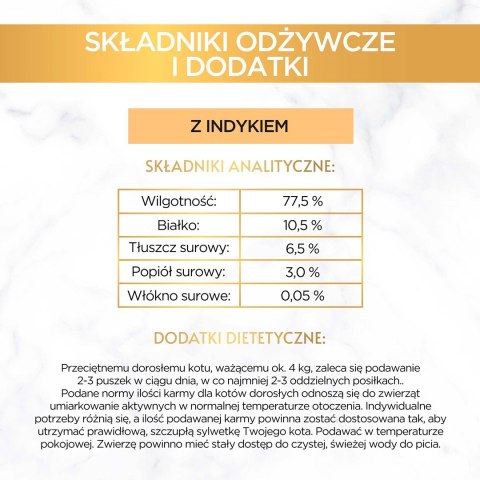 PURINA NESTLE PURINA Gourmet Gold Mus z indykiem - mokra karma dla kota - 85 g