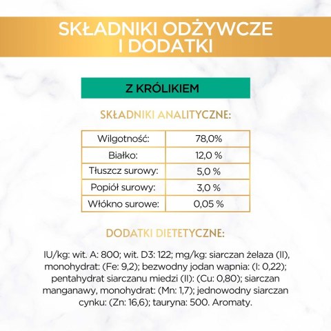PURINA NESTLE Purina Gourmet Gold królik - mokra karma dla kota - 85 g