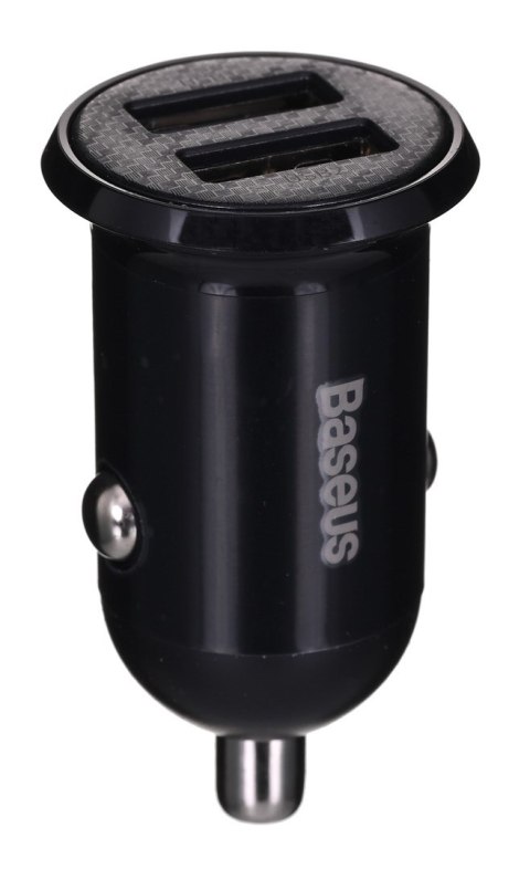 Baseus BASEUS ŁADOWARKA SAMOCHODOWA 2X USB 4.8A (CZARNA)