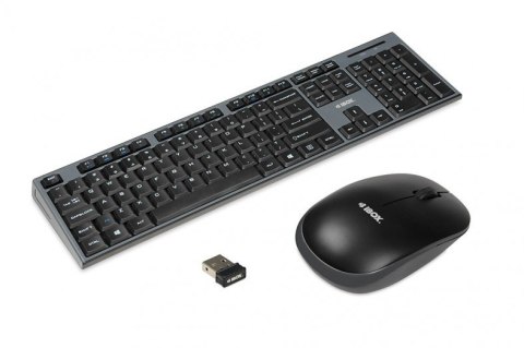 IBOX Zestaw klawiatura + mysz IBOX DESKTOP PRO KIT IKMS606W (USB 2.0; (US); kolor czarny; optyczna; 1200 DPI)