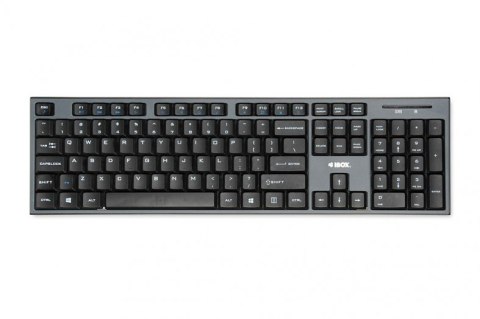IBOX Zestaw klawiatura + mysz IBOX DESKTOP PRO KIT IKMS606W (USB 2.0; (US); kolor czarny; optyczna; 1200 DPI)