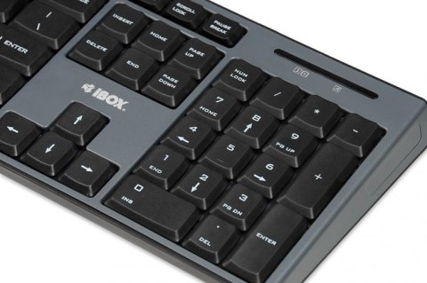 IBOX Zestaw klawiatura + mysz IBOX DESKTOP PRO KIT IKMS606W (USB 2.0; (US); kolor czarny; optyczna; 1200 DPI)