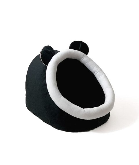 Go Gift GO GIFT Budka z uszami dla kota - czarno-biały - 40x45x34 cm Go Gift GO GIFT Budka z uszami dla kota - czarno-biały - 40x45x34 cm