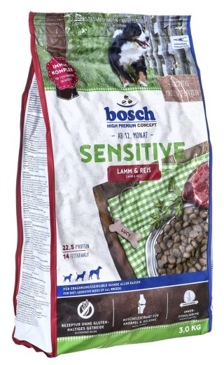 Bosch BOSCH Sensitive Lamb & Rice - karma dla psów z wrażliwym żołądkiem z jagnięciną i ryżem 3kg