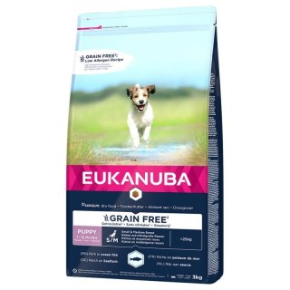 EUKANUBA EUKANUBA Grain Free Puppy Small/Medium Breed Ocean Fish - sucha karma dla psa - 3 kg