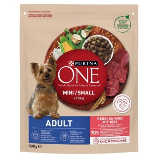 PURINA NESTLE PURINA One Mini Adult Wołowina, ryż - sucha karma dla psa - 800 g