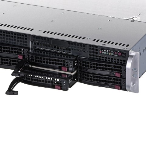 Supermicro OBUDOWA SERWEROWA SUPERMICRO CSE-825TQC-R802LPB (Black 2U SC825TQC SAS3 LP Chassis w/ Red. 800W PWS)