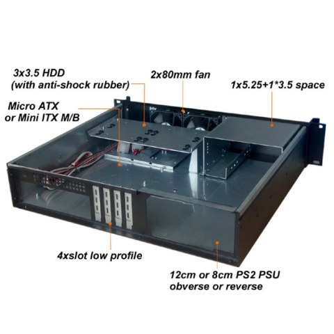 TECHly TECHLY KOMPAKTOWA OBUDOWA PC ATX RACKOWA 19 CALI 2U CZARNA I-CASE IPC-240L TECHly TECHLY KOMPAKTOWA OBUDOWA PC ATX RACKOWA 19 CALI 2U CZARNA I-CASE IPC-240L