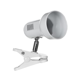 Activejet Lampka na biurko mocowana na klips kolor biały metalowa duży gwint E27