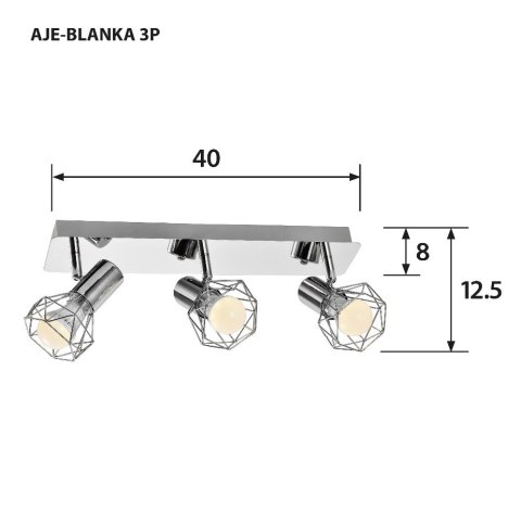 Activejet Listwa Activejet AJE-BLANKA 3P (120 W; E14 x 3) Activejet Listwa Activejet AJE-BLANKA 3P (120 W; E14 x 3)