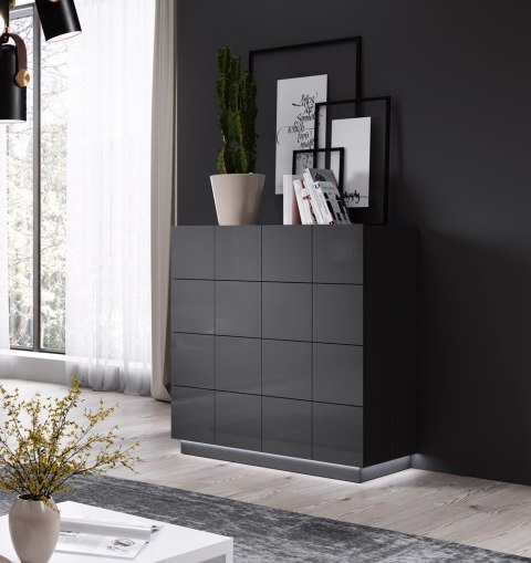 Cama MEBLE Oświetlenie REJA komoda 4S białe