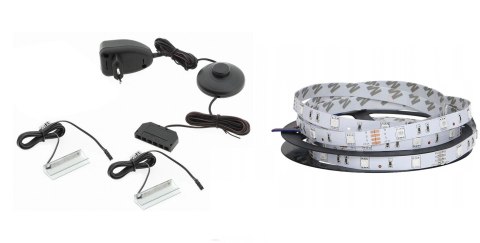 Cama MEBLE Oświetlenie RTV QIU 160 niebieskie