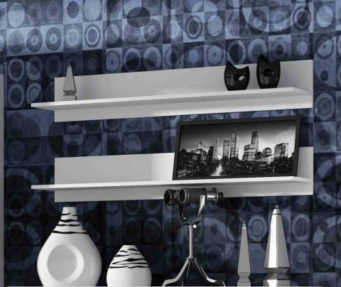 Cama MEBLE Półka 125cm (2szt) SOHO biały mat