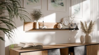 Cama MEBLE Półka OVO 130x20xH15 dąb/beton