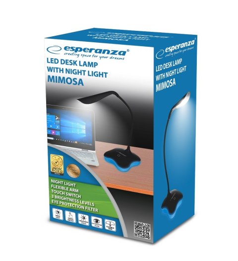 Esperanza Lampka biurkowa LED Esperanza MIMOSA ELD105K (1m; Biały neutralny) Esperanza Lampka biurkowa LED Esperanza MIMOSA ELD105K (1m; Biały neutralny)