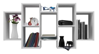 TOP E SHOP REGAŁ WISZĄCY BILBAO 7.0 ŚCIENNY PÓŁKI BIEL MAT
