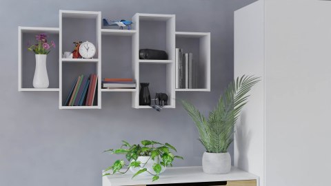 TOP E SHOP REGAŁ WISZĄCY BILBAO 7.0 ŚCIENNY PÓŁKI BIEL MAT TOP E SHOP REGAŁ WISZĄCY BILBAO 7.0 ŚCIENNY PÓŁKI BIEL MAT