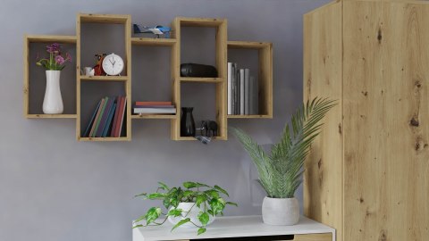 TOP E SHOP REGAŁ WISZĄCY BILBAO 7.0 ŚCIENNY PÓŁKI DĄB ARTISAN TOP E SHOP REGAŁ WISZĄCY BILBAO 7.0 ŚCIENNY PÓŁKI DĄB ARTISAN