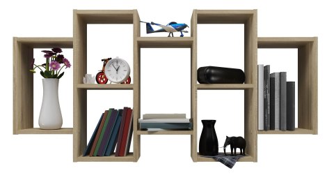 TOP E SHOP REGAŁ WISZĄCY BILBAO 7.0 ŚCIENNY PÓŁKI DĄB SONOMA
