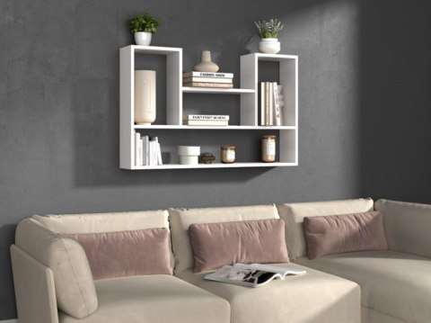 TOP E SHOP Regał wiszący BILBAO 4P 100x16xH60 biel TOP E SHOP Regał wiszący BILBAO 4P 100x16xH60 biel