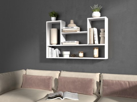 TOP E SHOP Regał wiszący BILBAO 4P 100x16xH60 biel TOP E SHOP Regał wiszący BILBAO 4P 100x16xH60 biel