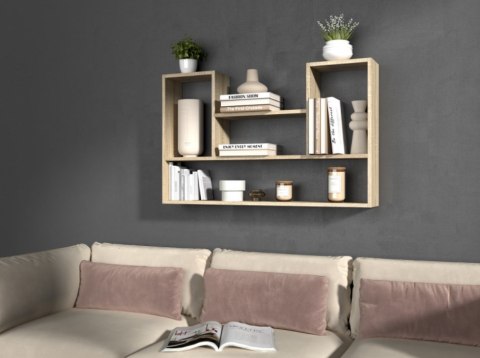 TOP E SHOP Regał wiszący BILBAO 4P 100x16xH60 sonoma TOP E SHOP Regał wiszący BILBAO 4P 100x16xH60 sonoma