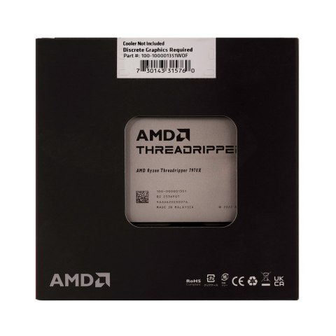 AMD AMD Ryzen Threadripper 7970X (32C/64T) 4.0Ghz (5.3 GHz Turbo) Socket sTR5 TDP 350W AMD AMD Ryzen Threadripper 7970X (32C/64T) 4.0Ghz (5.3 GHz Turbo) Socket sTR5 TDP 350W